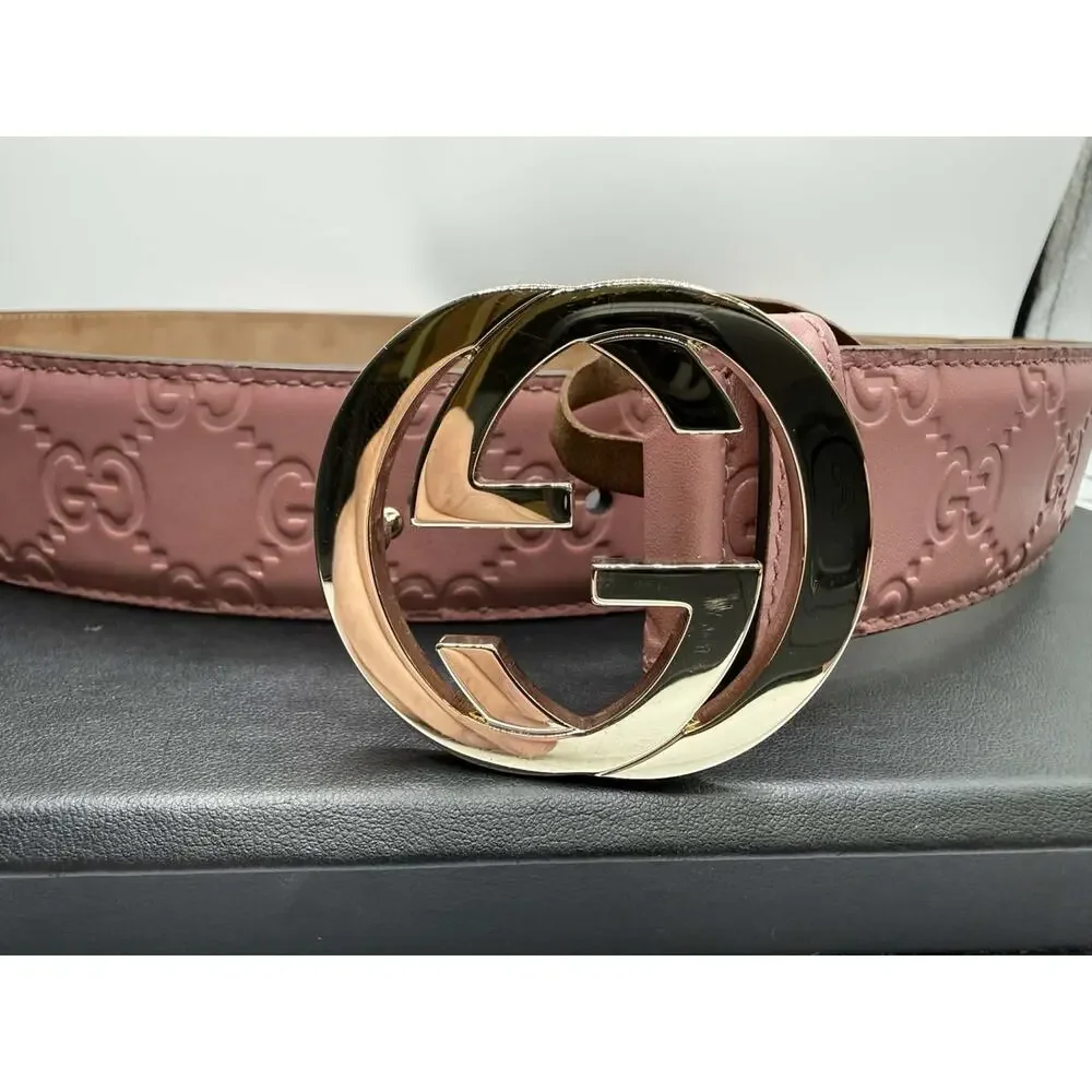 Gucci - Guccissima GG Belt Pink 36